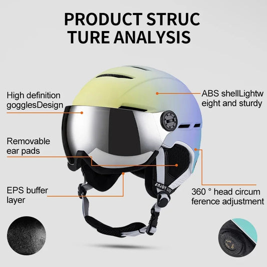 casque de ski lunettes
