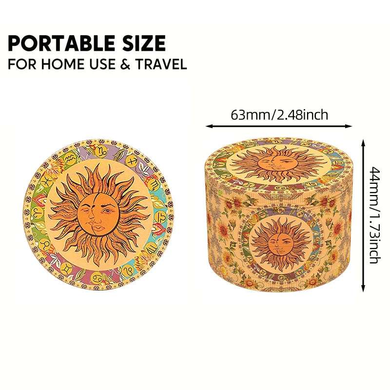 4 Layers Zinc Alloy Herb Grinder Metal for Smoking,Multifunctional Crusher for Herbbacco Smoking Gadgets Grass grinder