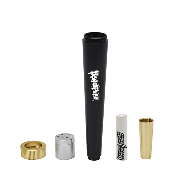 Removable Metal Cone Herb Smoking Pipe with Activated Carbon Filter Mouth Tips Dry Bng Tobacco Pipes Smoking Accessories