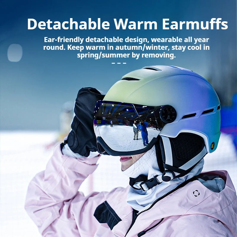 casque de ski lunettes