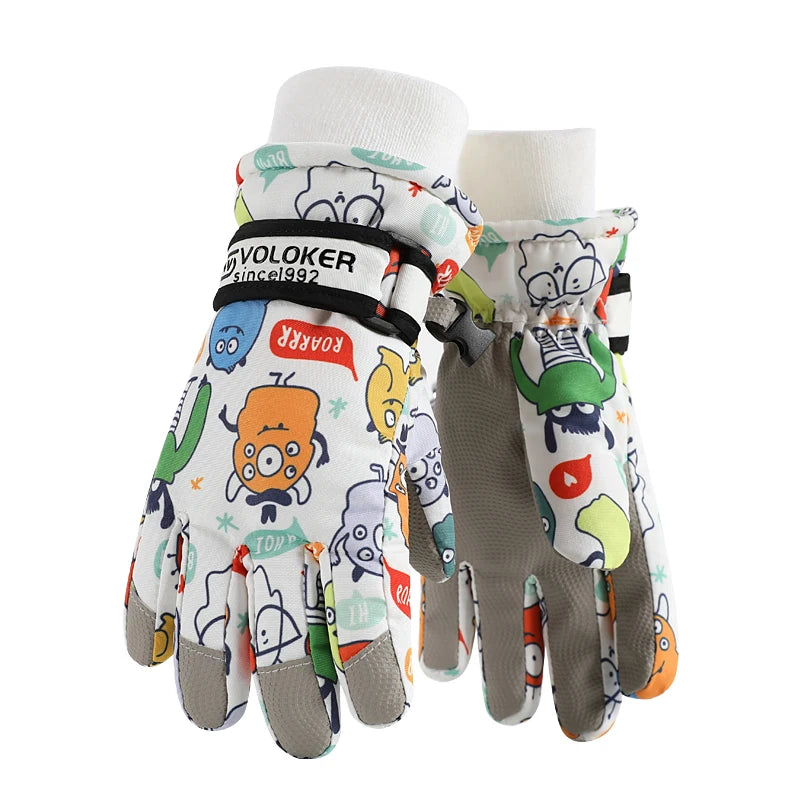 Gants de Ski pour enfants, imperméables, compatibles avec écran tactile, gants d'extérieur pour enfants d'hiver, coupe-vent et chauds