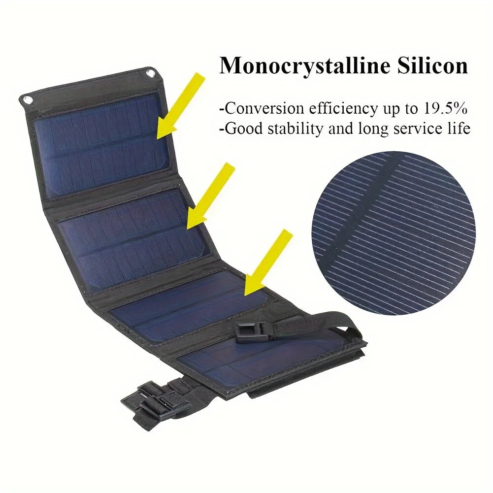 Portable Solar Panel 5V USB Type-C Charge Flexible Foldabling