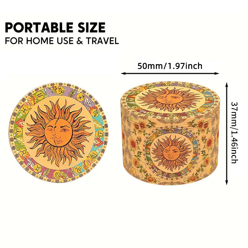 4 Layers Zinc Alloy Herb Grinder Metal for Smoking,Multifunctional Crusher for Herbbacco Smoking Gadgets Grass grinder