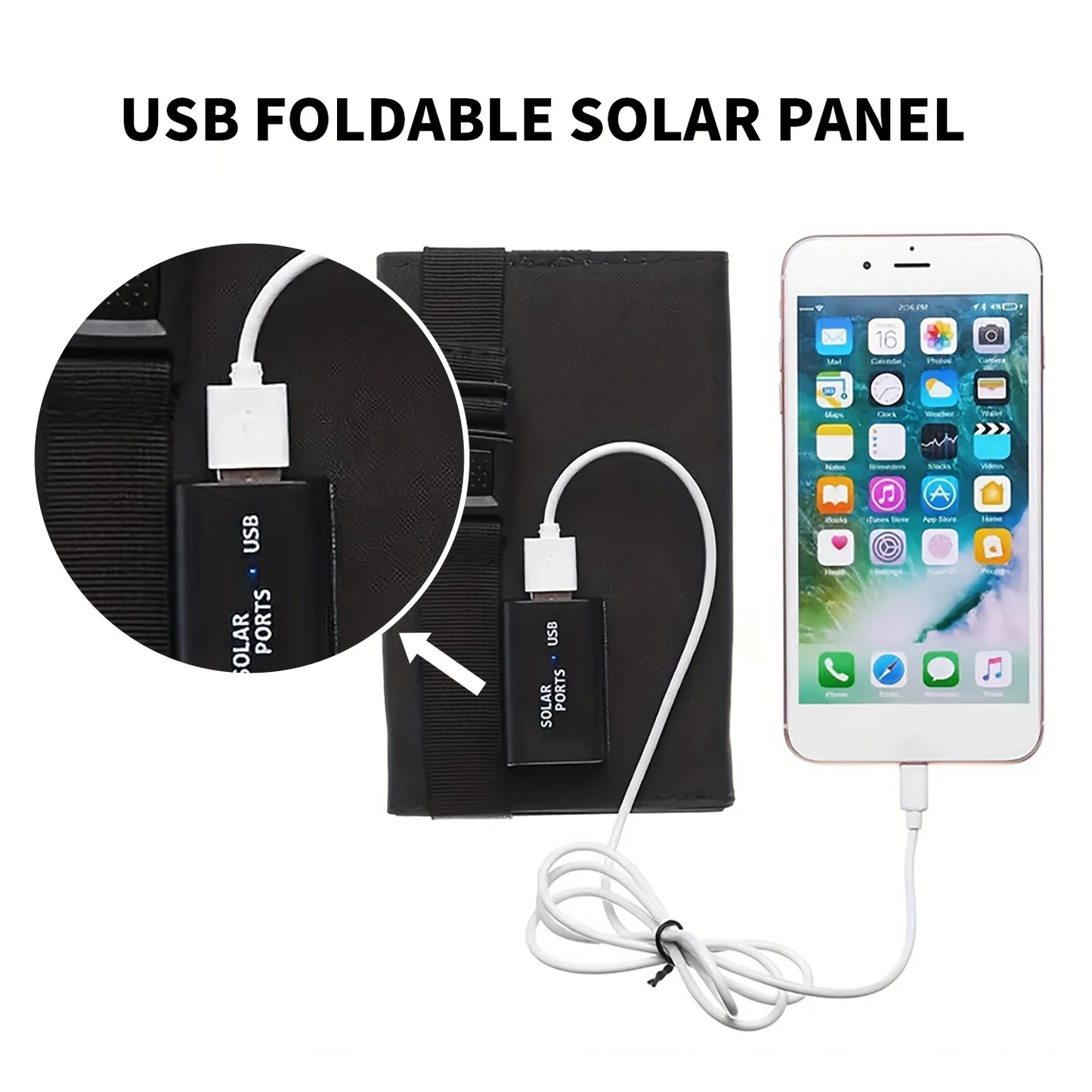 Portable Solar Panel 5V USB Type-C Charge Flexible Foldabling
