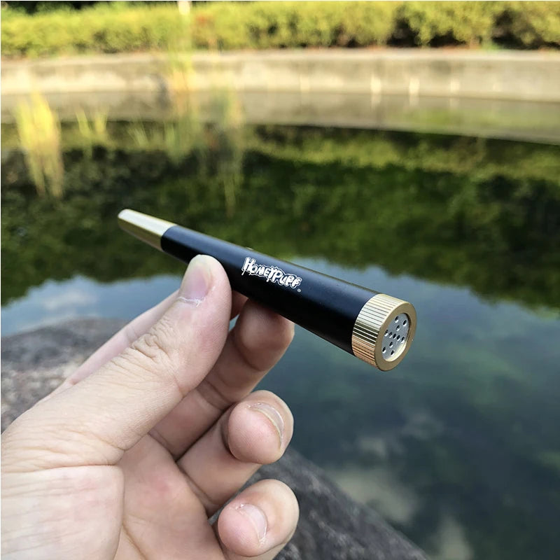 Removable Metal Cone Herb Smoking Pipe with Activated Carbon Filter Mouth Tips Dry Bng Tobacco Pipes Smoking Accessories