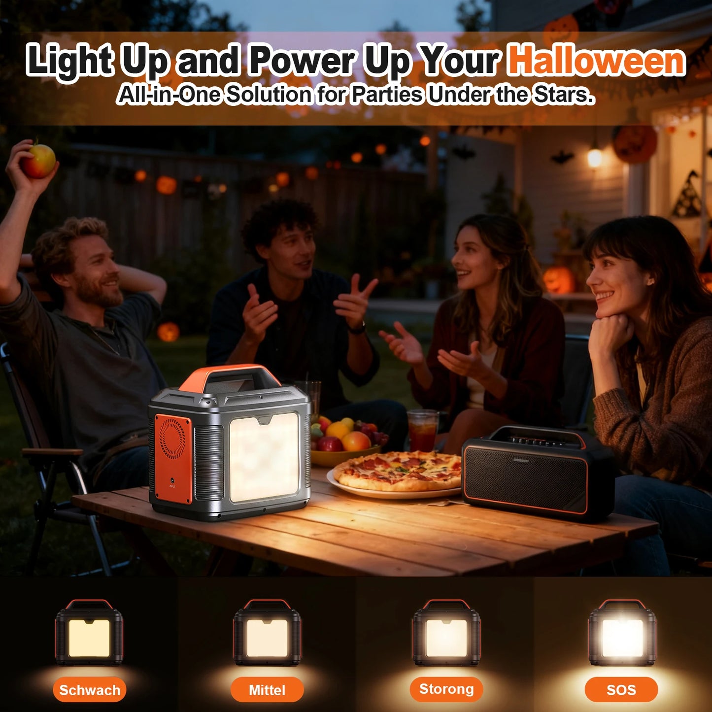 SBAOH Portable Power Station, 296Wh, 300W, AC Outlet, DC Ports, LED Flashlight, Solar Generator, Power Bank, Travel, Camping, RV