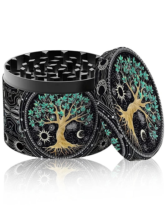 4 Layers Zinc Alloy Herb Grinder Metal for Smoking,Multifunctional Crusher for Herbbacco Smoking Gadgets Grass grinder