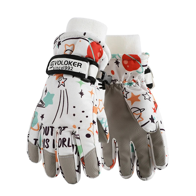 Gants de Ski pour enfants, imperméables, compatibles avec écran tactile, gants d'extérieur pour enfants d'hiver, coupe-vent et chauds