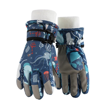 Gants de Ski pour enfants, imperméables, compatibles avec écran tactile, gants d'extérieur pour enfants d'hiver, coupe-vent et chauds