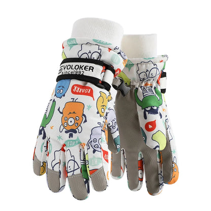 Gants de Ski pour enfants, imperméables, compatibles avec écran tactile, gants d'extérieur pour enfants d'hiver, coupe-vent et chauds