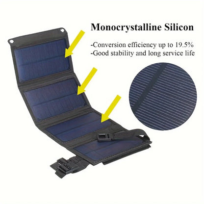 Portable Solar Panel 5V USB Type-C Charge Flexible Foldabling