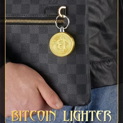 Creative Fun Bitcoin Butane Gas Lighter Stocini Portable Lighters Smoking Men's Gift