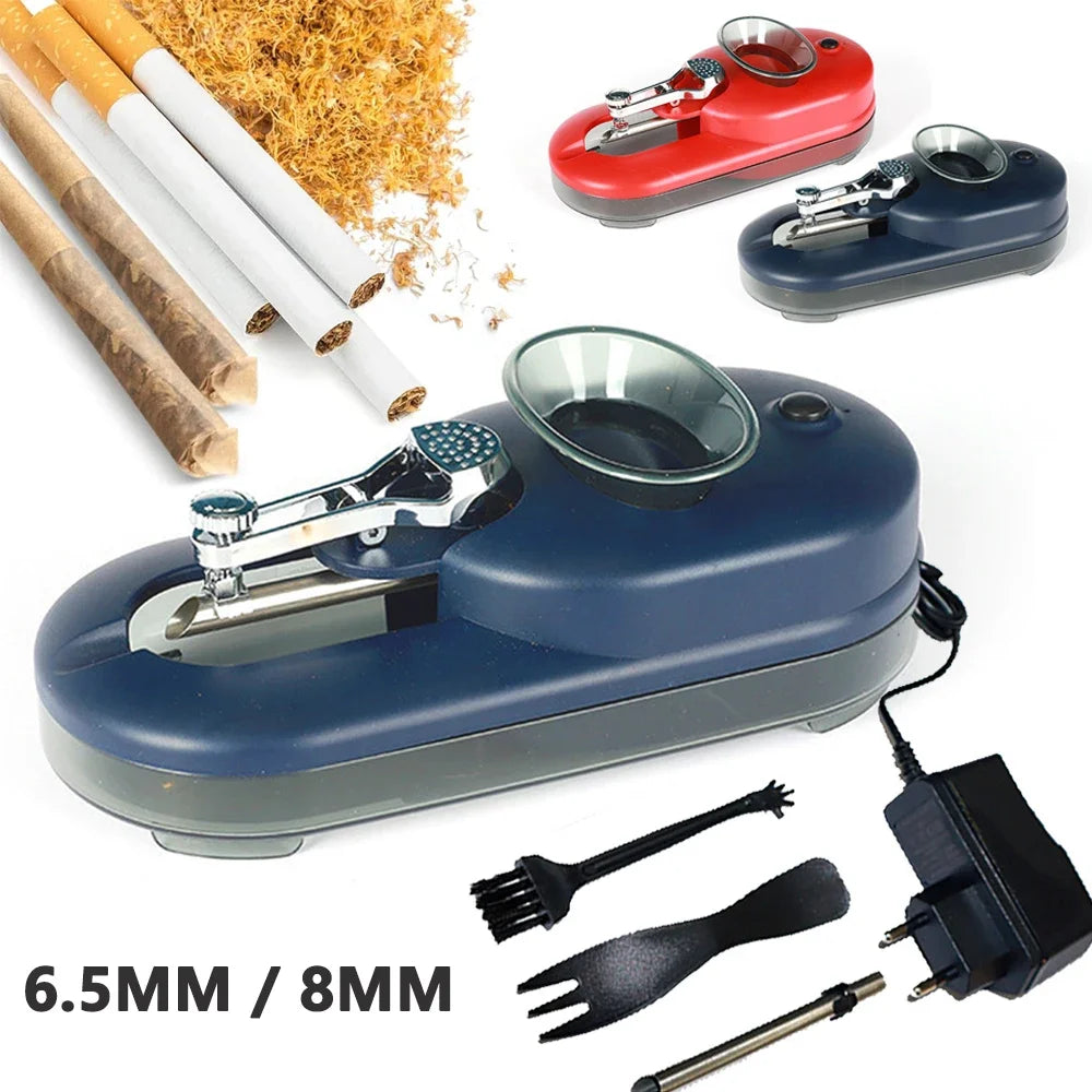 Electric Cigarette Rolling Machine, 6.5MM/8MM Tobacco Injector Filling Machine,  Automatic Injector Maker Smoking Accessories