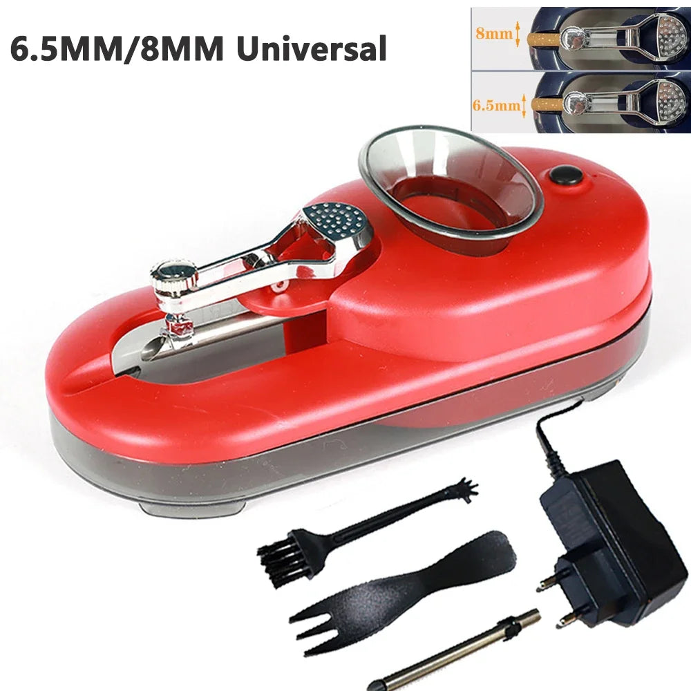 Electric Cigarette Rolling Machine, 6.5MM/8MM Tobacco Injector Filling Machine,  Automatic Injector Maker Smoking Accessories