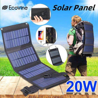 Portable Solar Panel 5V USB Type-C Charge Flexible Foldabling