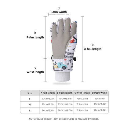 Gants de Ski pour enfants, imperméables, compatibles avec écran tactile, gants d'extérieur pour enfants d'hiver, coupe-vent et chauds