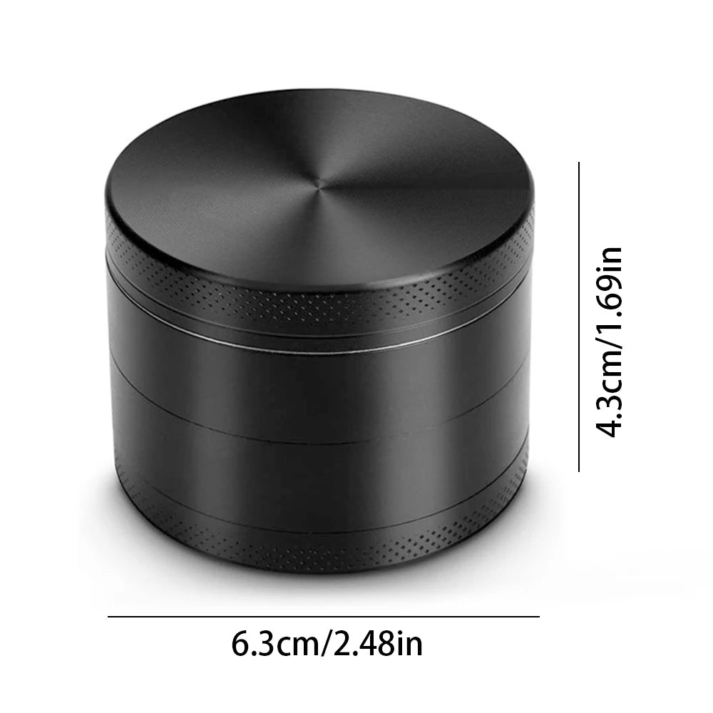 4 Layers Zinc Alloy Herb Grinder Metal for Smoking,Multifunctional Crusher for Herbbacco Smoking Gadgets Grass grinder