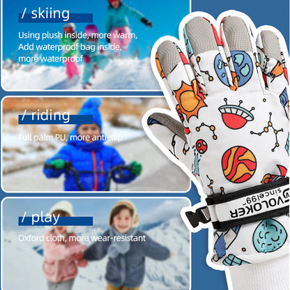 Gants de Ski pour enfants, imperméables, compatibles avec écran tactile, gants d'extérieur pour enfants d'hiver, coupe-vent et chauds