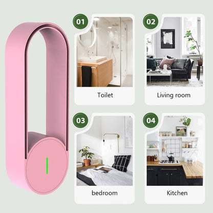 USB Rechargeable Air Ionizers Air Purifier Car Air Purifier Ioizer Air Freshener for Bedroom Office Kitchen for Better Sleep