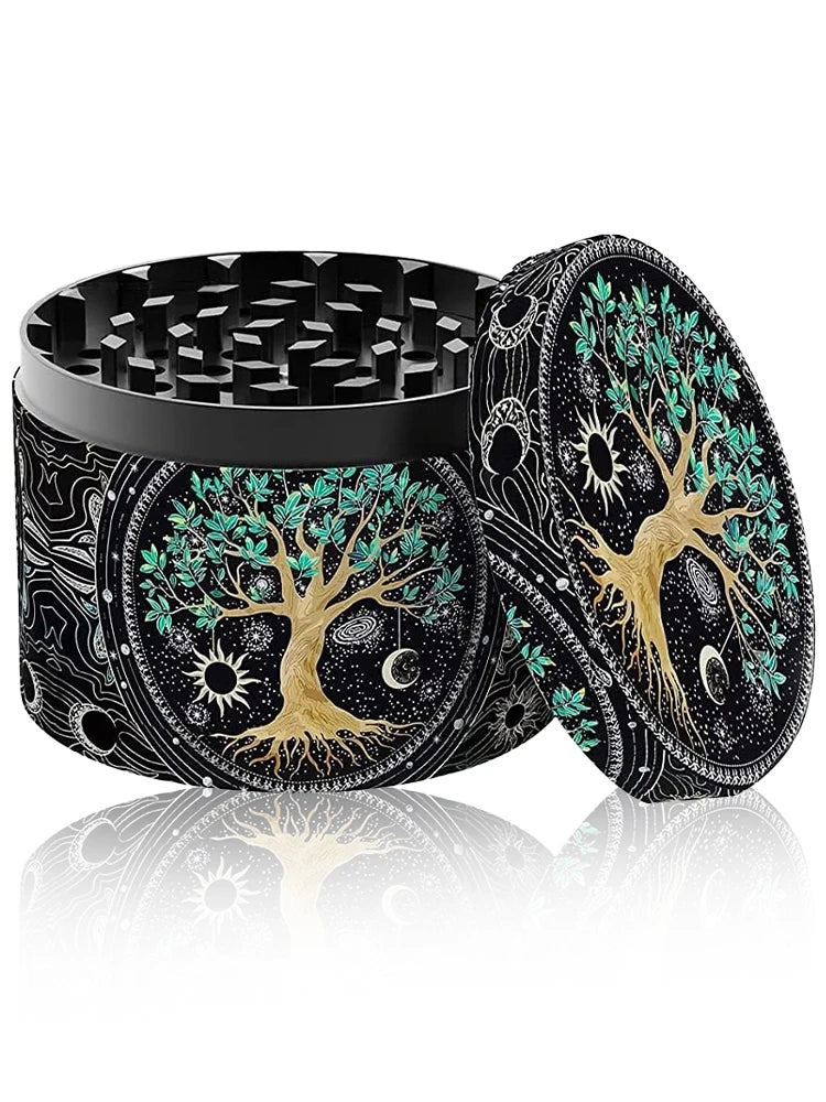 4 Layers Zinc Alloy Herb Grinder Metal for Smoking,Multifunctional Crusher for Herbbacco Smoking Gadgets Grass grinder